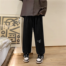 港风百搭休闲卫裤简约时尚印花WK528-1特批27加绒特批33，男装休闲裤，星座718-1