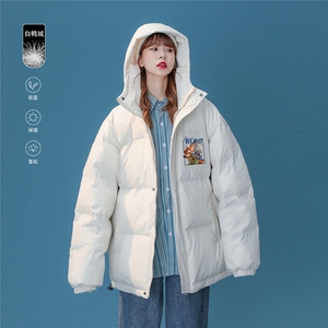 白鸭绒中性22冬季新品卡通动漫印花保暖连帽羽绒服YR178P195控258图片