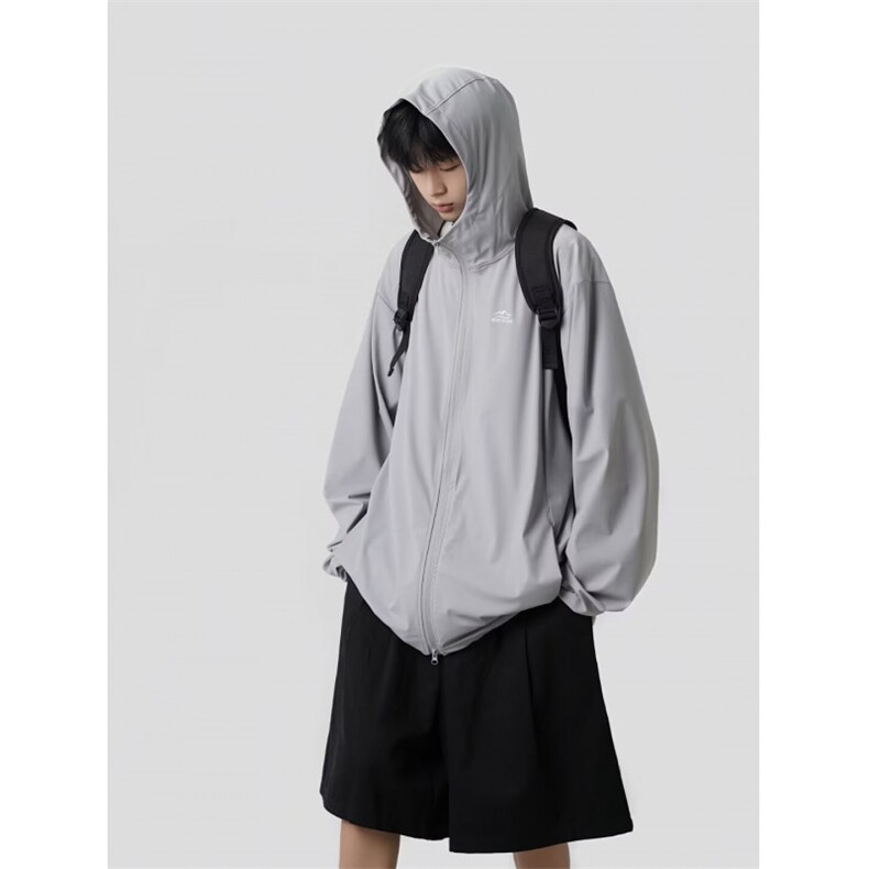 冰丝防晒服男式夏季薄款连帽夹克外套日系防紫外线夹克SF09-P40,男装夹克,星座1001-1