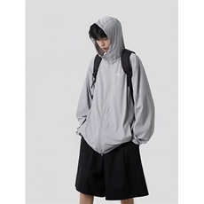 冰丝防晒服男式夏季薄款连帽夹克外套日系防紫外线夹克SF09-P40，男装夹克，星座1001-1