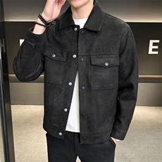 新款外套男鹿皮绒男装夹克时尚休闲百搭衣服C317-JK9519-P145，男装夹克，电商C317