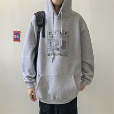 百搭上衣炸街宽松bf卫衣男秋冬款盐系做复古大码帽衫W1713-P32，男装卫衣，星座512-4