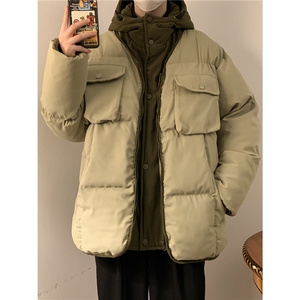日系工装假两件棉衣ZM083-P140-控178图片