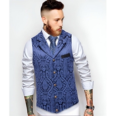 新款n男装欧洲中世纪花卉复古马甲M134P45，男装背心/马甲，星座1314
