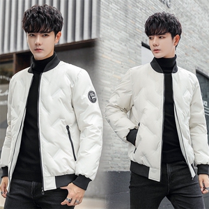 标80%绒青年男士立领羽绒服男短款修身棒球服DB6561-P120图片