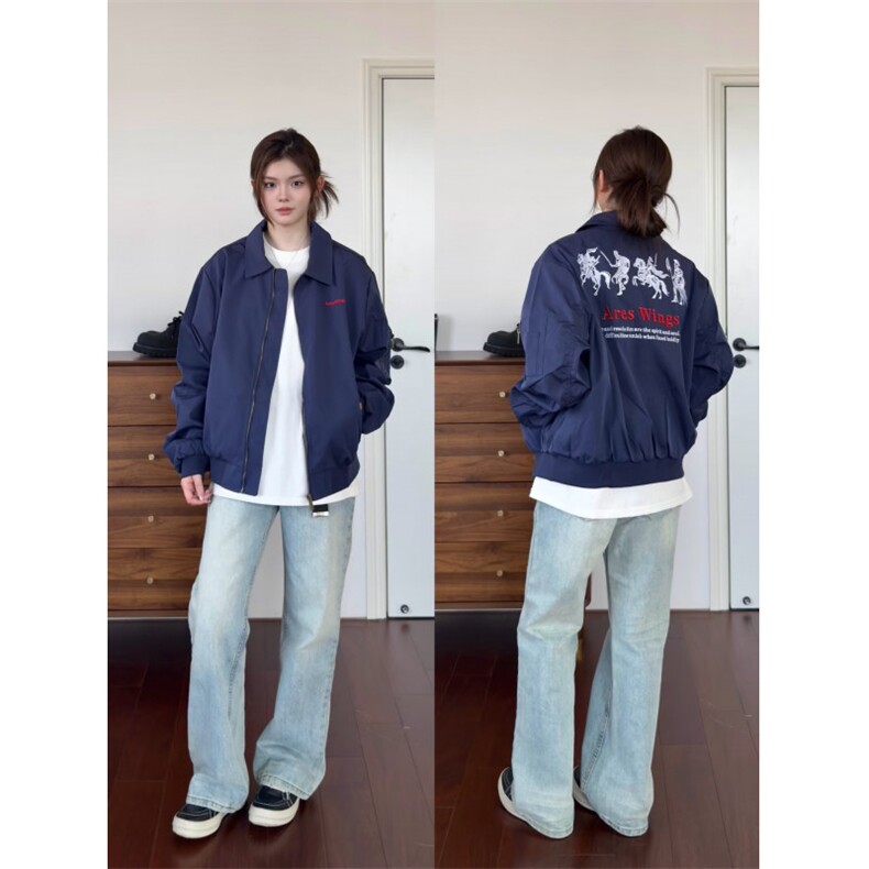 网图美式街头战马刺绣飞行服外套男,女装短外套,星座410-6（原星座1304-1）