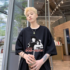 纯棉短袖T恤男士夏季宽松卡通印花半袖上衣服D328-T2458-P20，男装T恤，电商D328