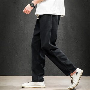 2021新款春夏季中国风男装大码休闲裤直筒裤男QT6008-1-K65-P65