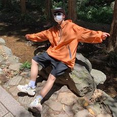 2023港风文艺刺绣连帽防晒衣男夏季薄款夹克，男装夹克，星座716-3