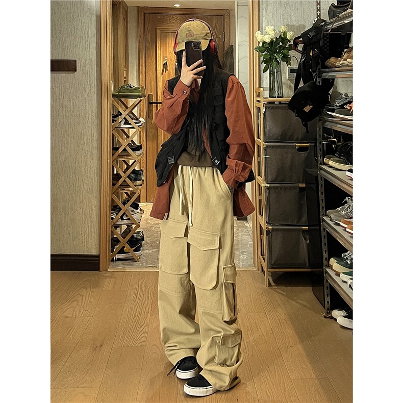 秋季新款工装机能休闲裤女模XZ604-KG41-P65控78,男装工装外套,星座604