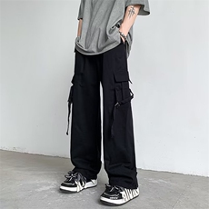 美式机能工装裤子男款春秋季户外登山工装裤青少年直筒宽松休闲裤，男装休闲裤，星座1001-1
