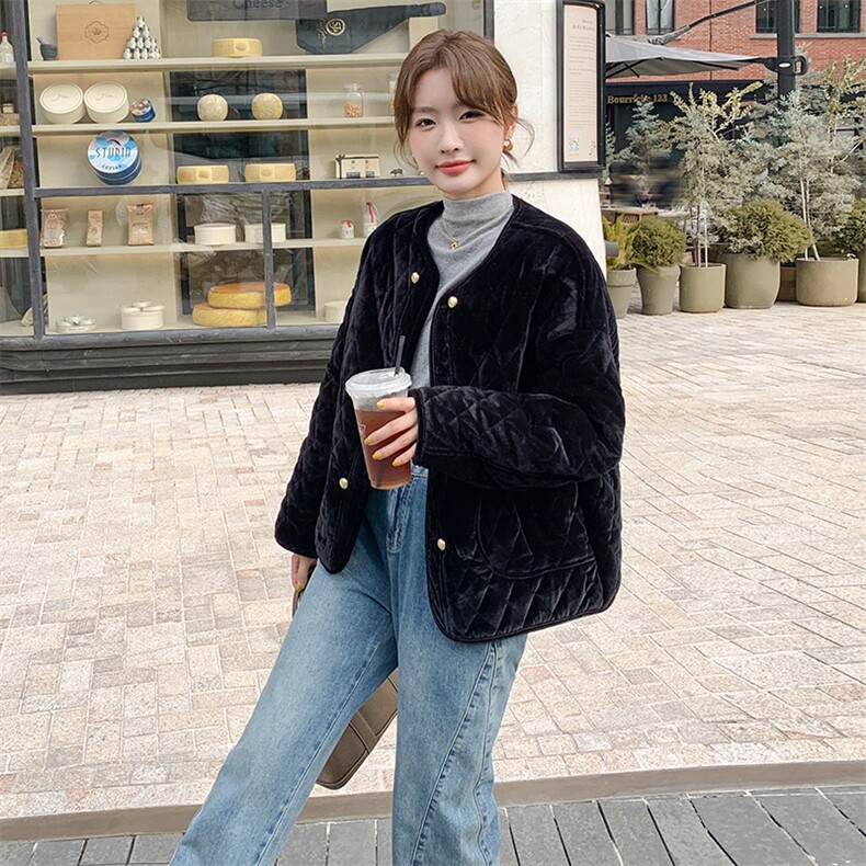 【新款】现货主推丝绒绗线轻薄棉衣2C277-8805-P165-K248,女装棉衣/棉服,2C277