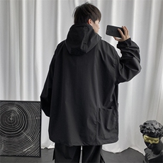现货套头连帽夹克男士港风宽松中性外套潮cec工装春秋WT853-p35，男装卫衣，星座1008