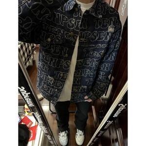 【有货】破洞满印牛仔外套男高级感痞帅美式工装夹克226CC-特P70图片