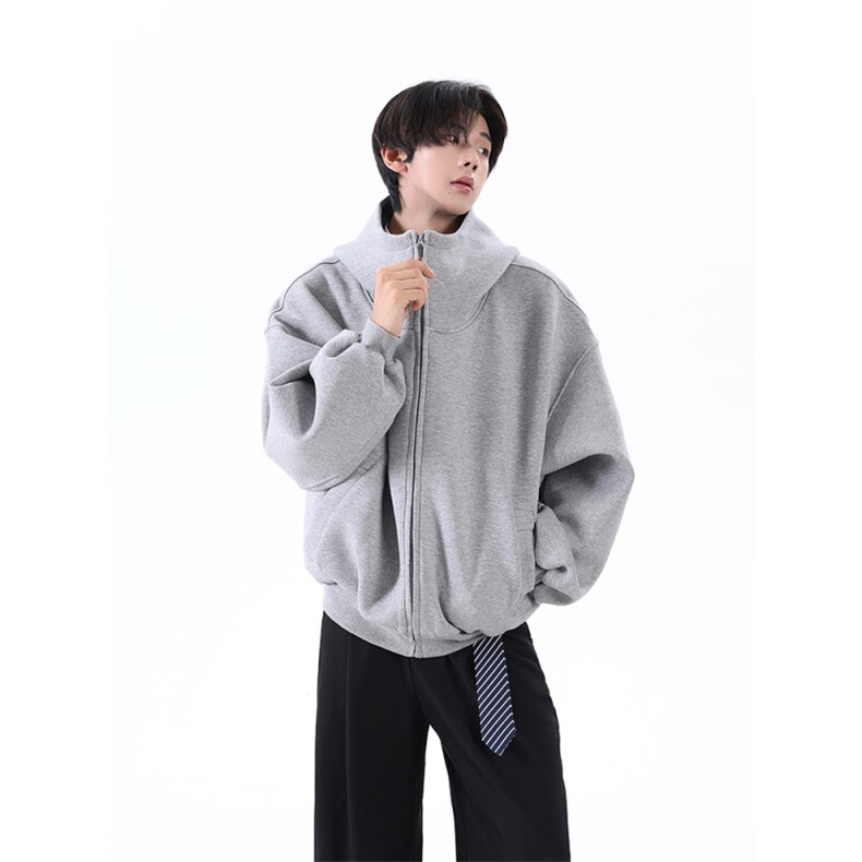 25气质学生男大清爽少年感毛呢连帽短款卫衣毛呢大衣mj1084-p118,男装毛呢大衣,电商B288