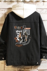 牛仔夹克男大码牛仔外套男茄克NJ77282-P60，男装工装外套，电商A040A
