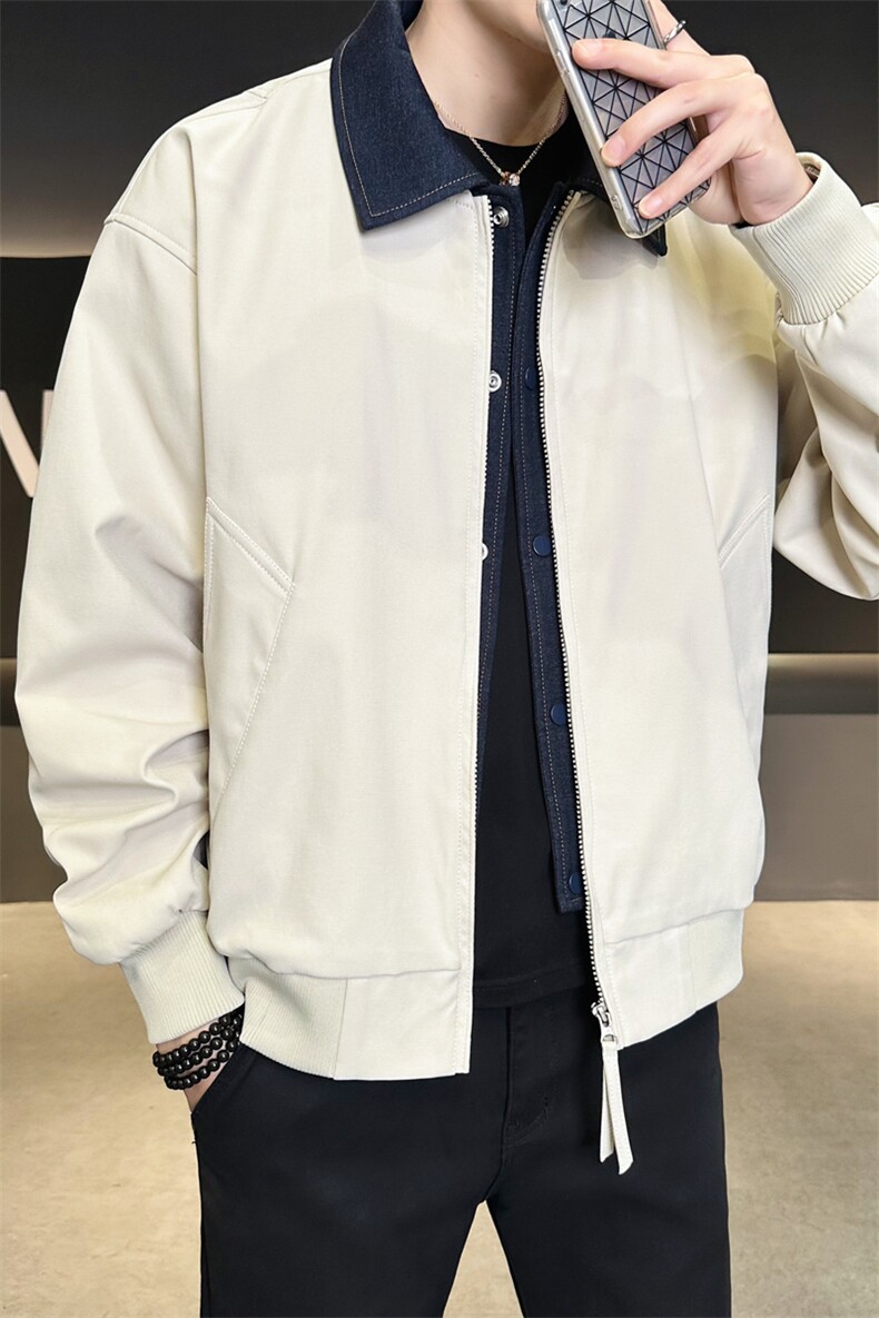 2026春款老钱风高品质纯棉猎装假两件夹克DSA157B-J2631-特P80,男装夹克,电商A157B