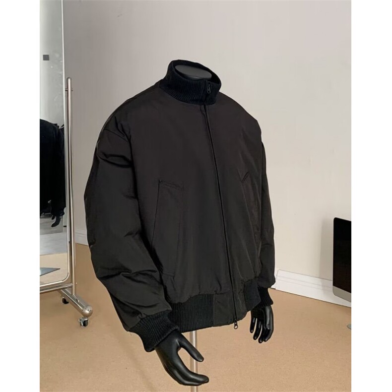 秋冬季加厚飞行员夹克棉衣男士高级感美式棉服短款立领棒球服，男装夹克，星座506A