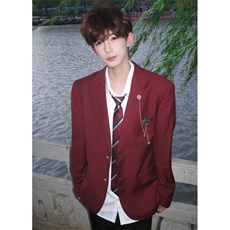 学院风dk制服红西服jk外套休闲痞帅毕业拍照校供西装班服XZ265，男装西服套装，星座1116A（原606A-3）