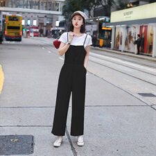 2021年夏季潮流时尚舒适优雅个性纯色两件套显瘦，女装裤子，辉之琳