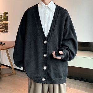 8XL-M 特大码开衫毛衣简约外套男情侣休闲针织衫毛线衣MY1205P55图片