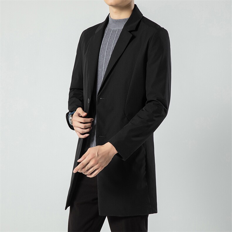 L2698钱塘2021-1秋款轻奢男士高端流行中长款西装外套休闲P175,男装西服,钱塘207-1