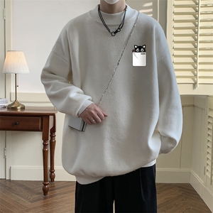 半高领毛衣男大码胖子针织衫毛线衣 M18397-P45 加绒款-P65图片