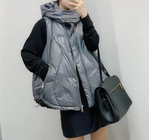 冬季后背拉链羽绒马甲，女装马夹，久久索衣缘