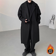 英伦加厚毛呢大衣男中长款呢子风衣英伦雅痞男装外套MN9568/P100，男装风衣，电商B316