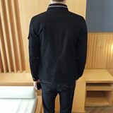 长袖纯色口袋拉链简约百搭气质2021年春季夹克，男装夹克，电商A313