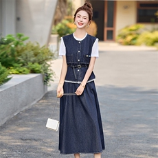 小香风时尚套装裙女2025夏季爆款高级感气质显瘦休闲搭配两件套潮，女装套装/套裙，罗腾