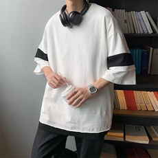 夏季五分袖百搭城市风貌ins时尚潮牌T恤潮圆领标准TX230P30，男装T恤，星座410-2