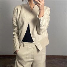 2022秋季新款高级感百搭气质皮衣，女装皮衣，L·H·X