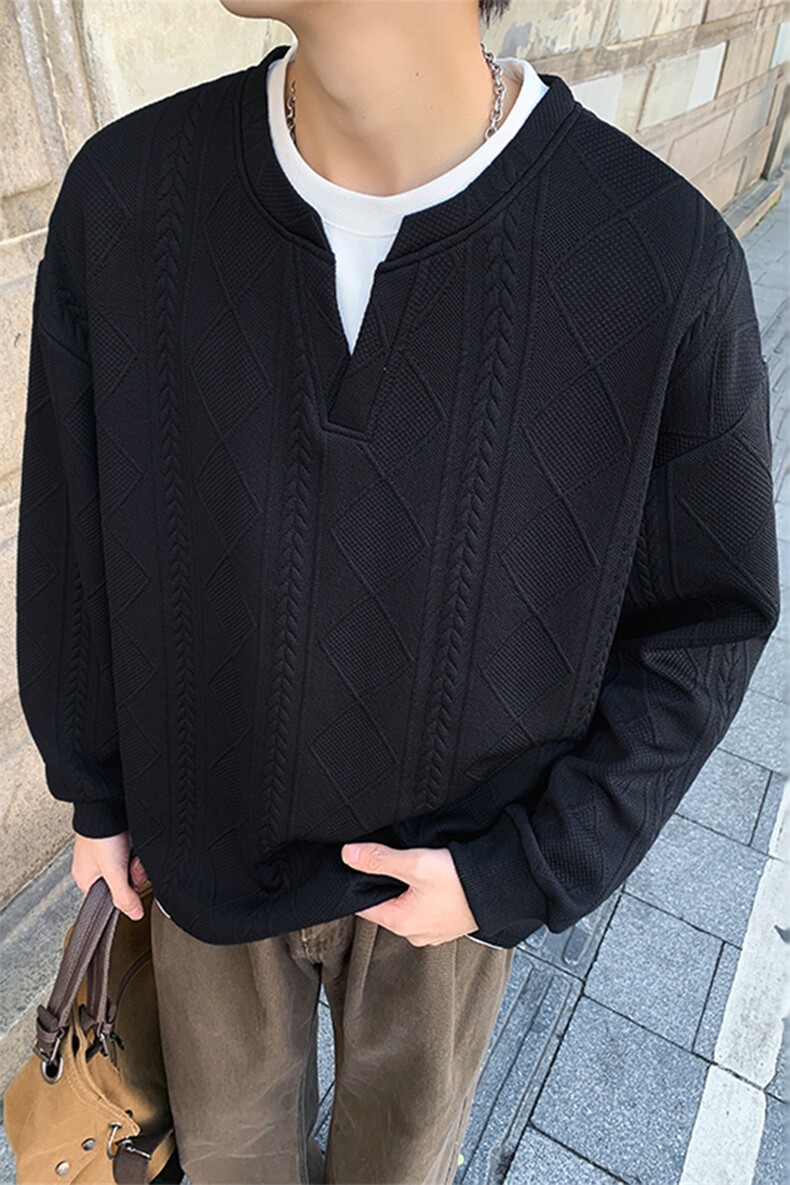 潮流宽松假两件卫衣潮牌休闲上衣A161-MT-2601-P45,男装卫衣,电商A161