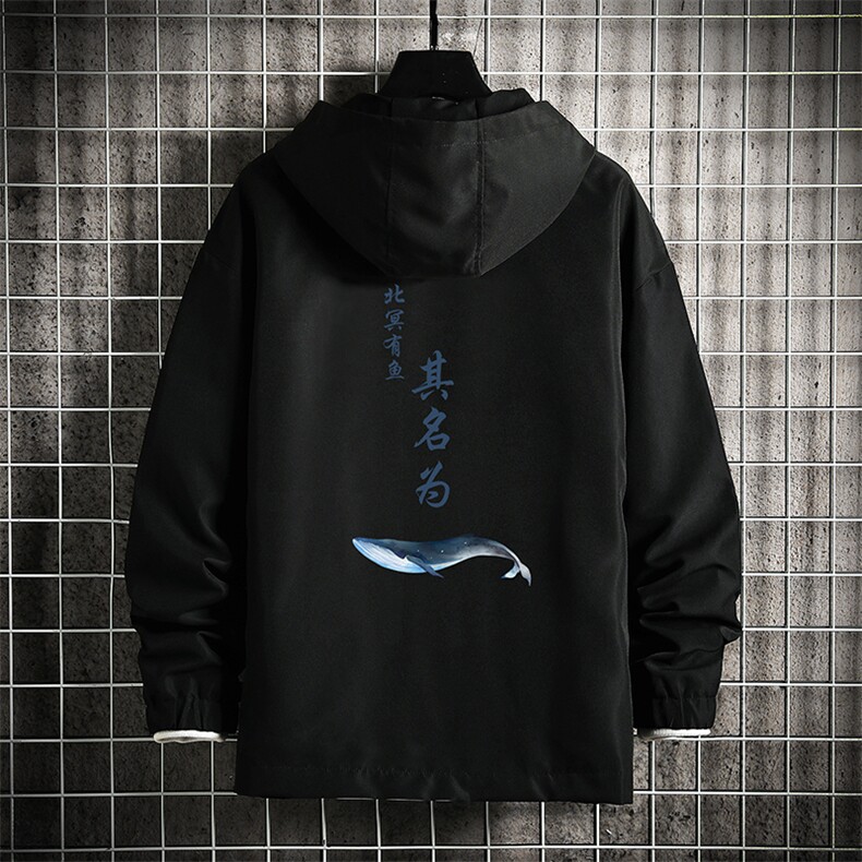 JK65261-P45连帽夹克男大码胖子棒球服上衣外套网格挂拍,男装夹克,电商A040A