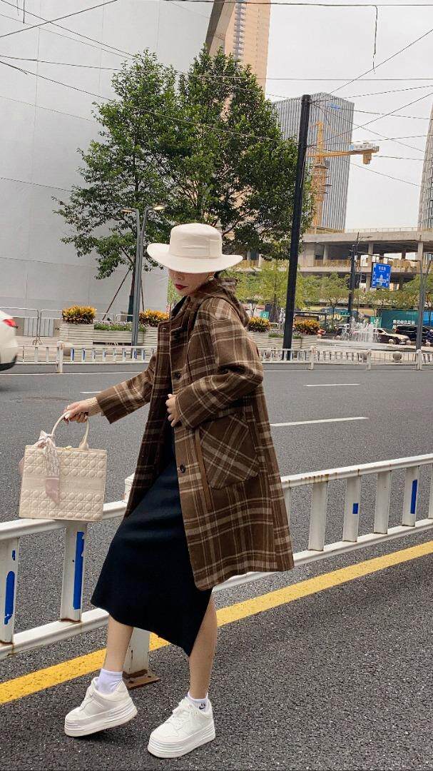 帽子拼皮款羊毛大衣加，其它，佐妍千黛