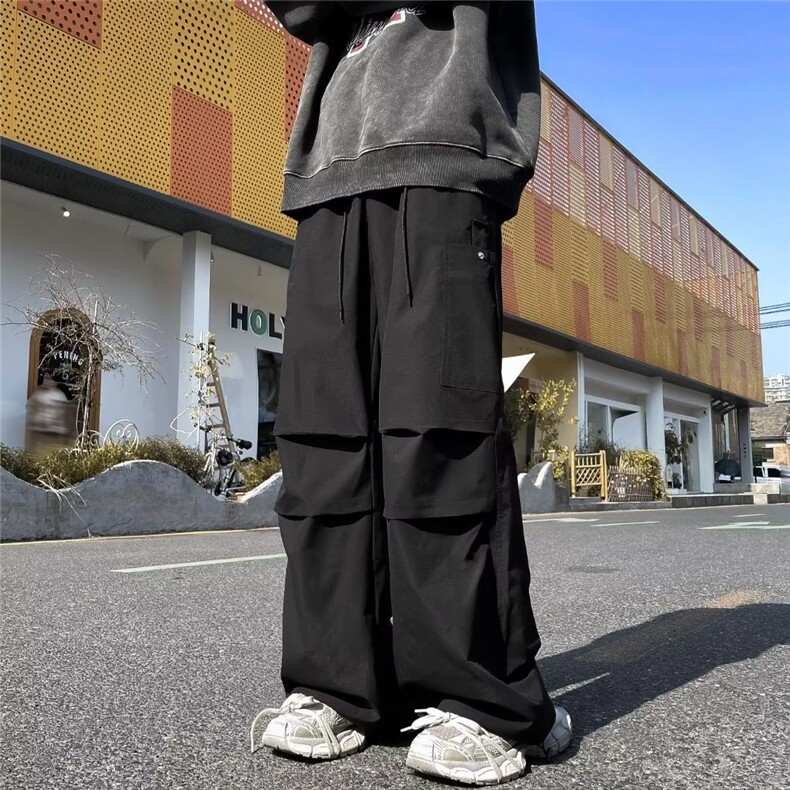 休闲裤男韩版潮流高街帅气百搭阔腿2024冬季新款ins长裤K4804-P53,男装休闲裤,星座412-3