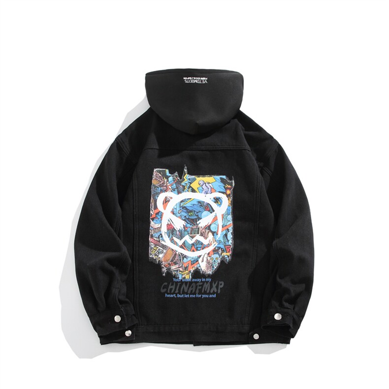 冬季男士加绒牛仔外套连帽（可拆卸）加绒棉衣MY2249-P110控158，男装工装外套，星座1103-3