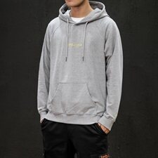 2021春季新日系马切达大码潮男字母刺绣连帽套头卫衣W605-P45，男装卫衣，电商A001