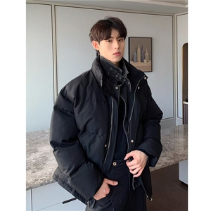 【有货】DW263-P108牛仔拼接羽绒棉服男款冬季假两件棉衣宽松外套图片