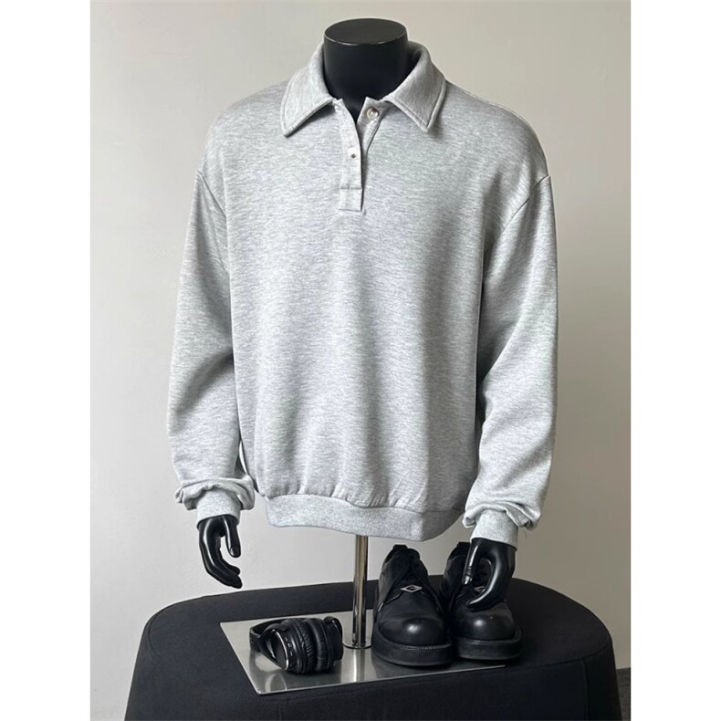 【有货】Z26CC-特P48重磅polo衫男秋冬高克重翻领卫衣外套,男装卫衣,星座1007（原301D）