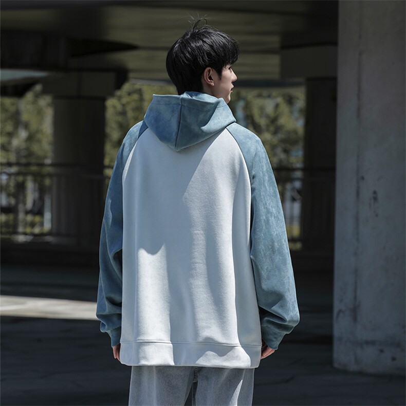 M-6XL380克秋季新款大码插色连帽套头卫衣109-W23617-P55,男装卫衣,星座109-1