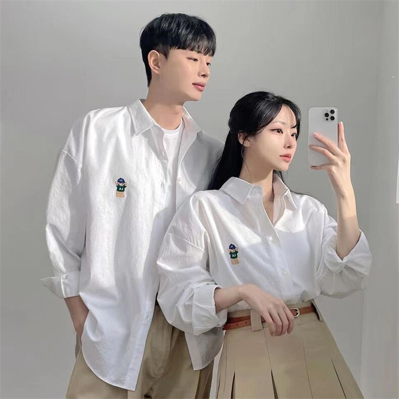 26春夏现货情侣长袖衬衫印花宽松衬衣休闲薄款外套C903P55，男装衬衫，星座716A-1（原星座815）