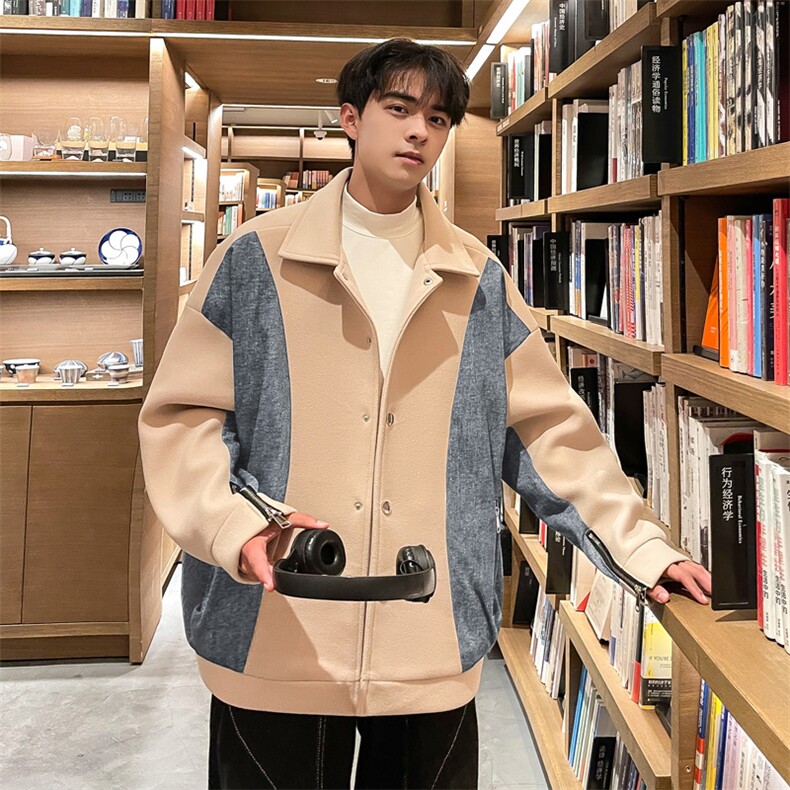 男装呢料大衣2026秋冬季新款毛呢大衣男生外套XZ514-2-F592-P135，男装毛呢大衣，星座514-2(原B239)