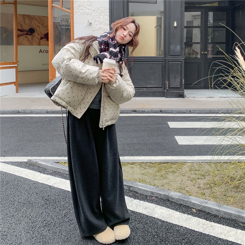 2025冬季新款时尚波点羽绒服2c307-8920p245k358,女装羽绒服,2C307