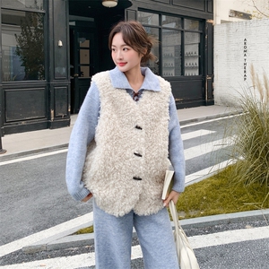 针织套装羊羔毛马甲三件套2C090-9031-P255-K388图片
