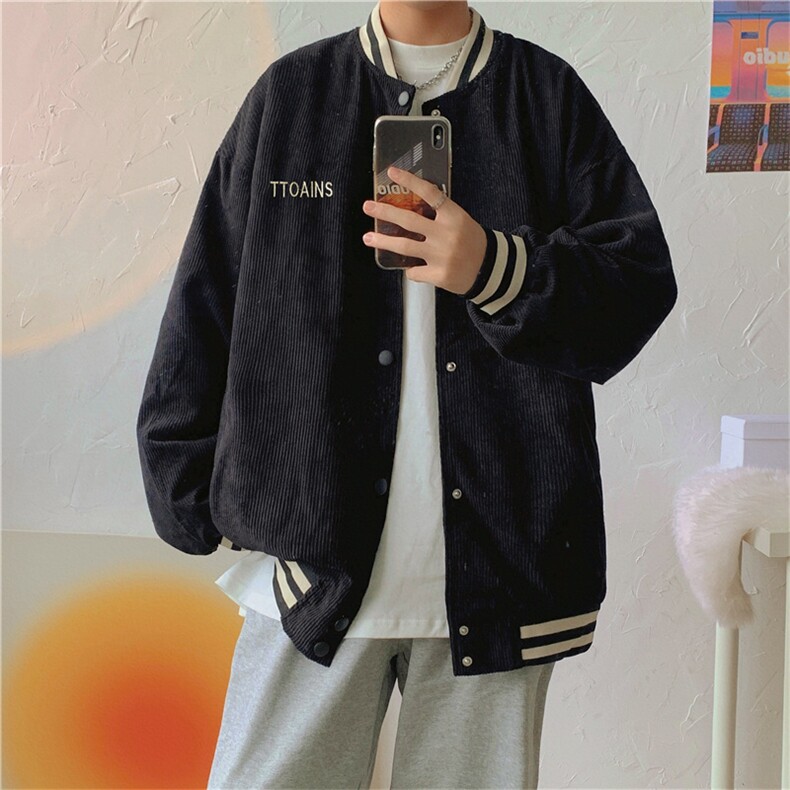 秋季学院风棒球服男女ins复古宽松情侣港味夹克上衣潮W1442-P58,男装夹克,星座512-4