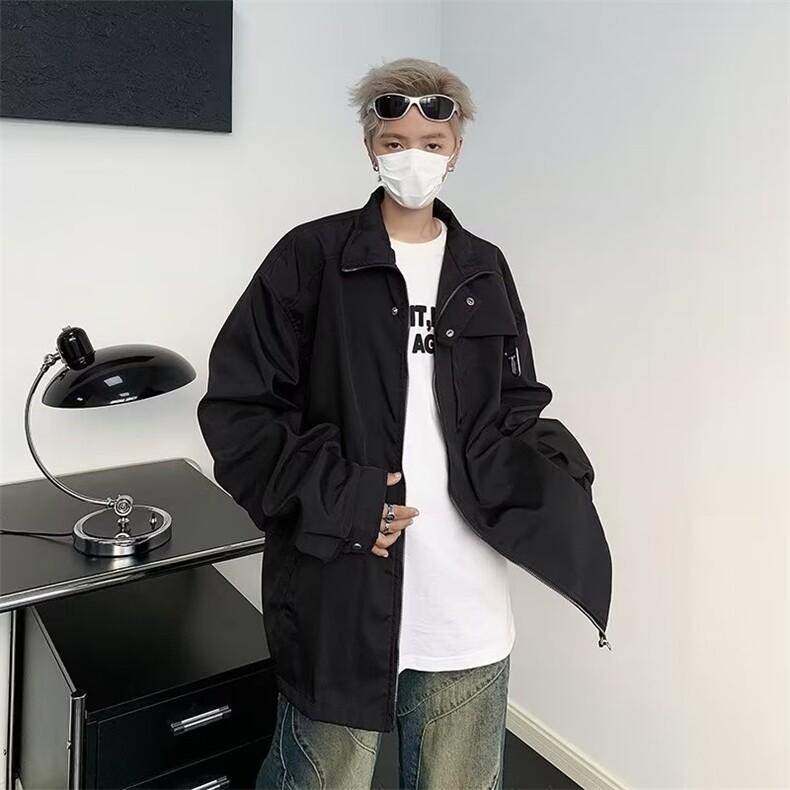美式潮牌高街设计感小众外套男女秋冬季情侣飞行服机能夹克,男装夹克,星座716-2