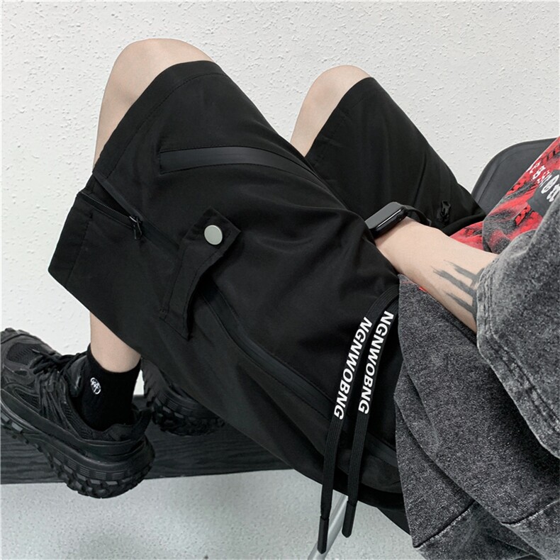 休闲短裤男潮牌ins宽松休闲潮流外穿中裤百搭五分裤DK092-P38图片