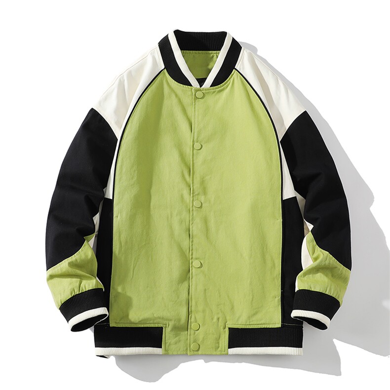 秋季宽松潮流休闲拼色棒球服情侣外套夹克A305-EY3671-P75,男装夹克,电商B306